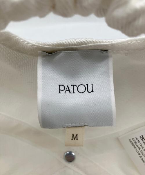 patou（パトゥ）patou (パトゥ) コットン パトゥキャップ ホワイト×ブラック サイズ:Mの古着・服飾アイテム