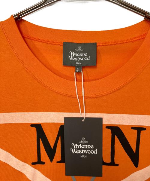 Vivienne Westwood man（ヴィヴィアン ウェストウッド マン）Vivienne Westwood man (ヴィヴィアン ウェストウッド マン) ロングスリーブカットソー オレンジ×ブラック サイズ:SIZE 46 未使用品の古着・服飾アイテム