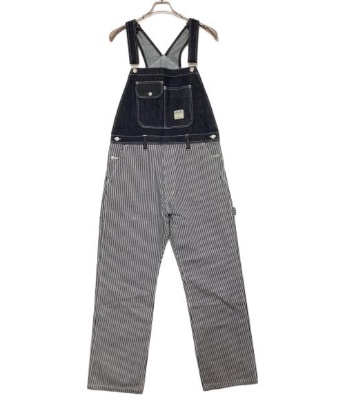 KOJIMA GENES（コジマジーンズ）KOJIMA GENES (コジマジーンズ) サロペット ネイビー×ホワイト サイズ:Ｌの古着・服飾アイテム