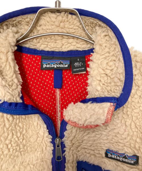 Patagonia（パタゴニア）Patagonia (パタゴニア) クラシックレトロカーディガン ベージュ×ブルー サイズ:Sの古着・服飾アイテム