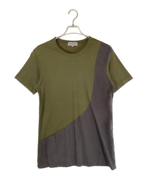 YOHJI YAMAMOTO（ヨウジヤマモト）YOHJI YAMAMOTO (ヨウジヤマモト) 半袖カットソー オリーブ サイズ:３の古着・服飾アイテム
