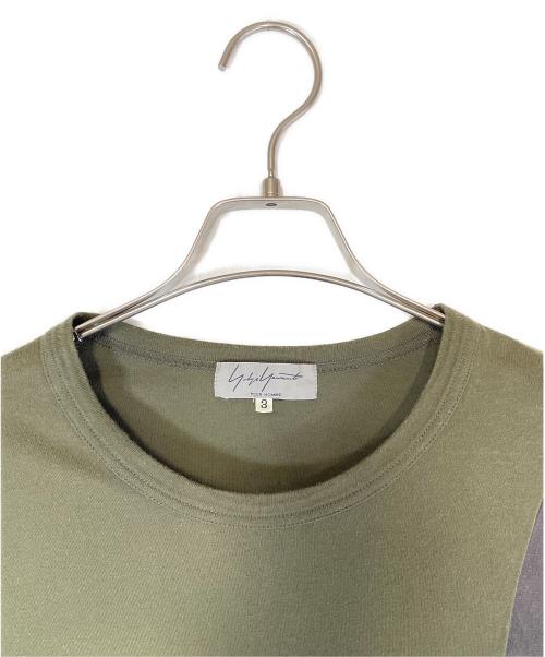 YOHJI YAMAMOTO（ヨウジヤマモト）YOHJI YAMAMOTO (ヨウジヤマモト) 半袖カットソー オリーブ サイズ:３の古着・服飾アイテム