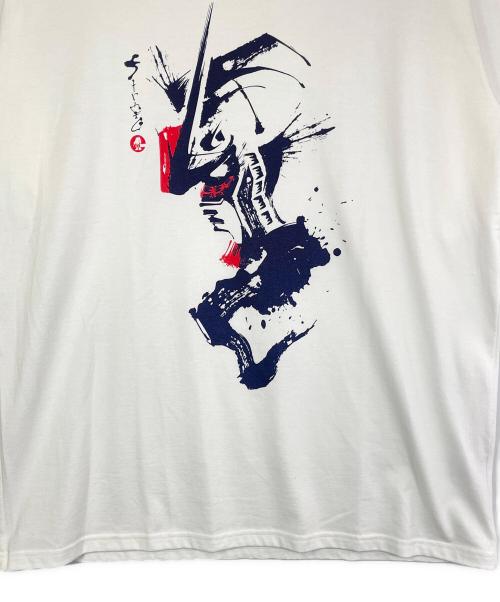 BANDAI（バンダイ）BANDAI (バンダイ) 筆絵プリントTシャツ ホワイト サイズ:XLの古着・服飾アイテム