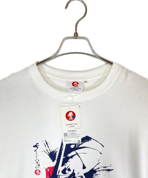 BANDAI（バンダイ）BANDAI (バンダイ) 筆絵プリントTシャツ ホワイト サイズ:XLの古着・服飾アイテム