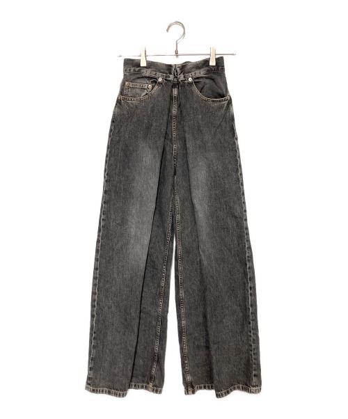 JOHN LAWRENCE SULLIVAN（ジョン ローレンス サリバン）JOHN LAWRENCE SULLIVAN (ジョン ローレンス サリバン) WASHED DENIM WIDE PANTS グレー サイズ:XSの古着・服飾アイテム