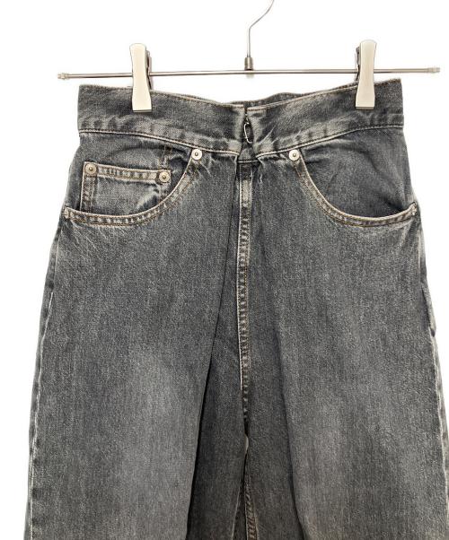 JOHN LAWRENCE SULLIVAN（ジョン ローレンス サリバン）JOHN LAWRENCE SULLIVAN (ジョン ローレンス サリバン) WASHED DENIM WIDE PANTS グレー サイズ:XSの古着・服飾アイテム