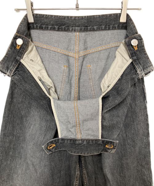 JOHN LAWRENCE SULLIVAN（ジョン ローレンス サリバン）JOHN LAWRENCE SULLIVAN (ジョン ローレンス サリバン) WASHED DENIM WIDE PANTS グレー サイズ:XSの古着・服飾アイテム