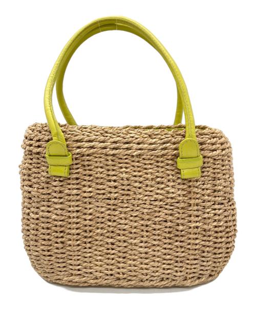 TOMMASO CANDRIA（トマーソカンダリア）tommaso candria (トマーソカンダリア) カゴバッグ ブラウン×ピスタチオの古着・服飾アイテム