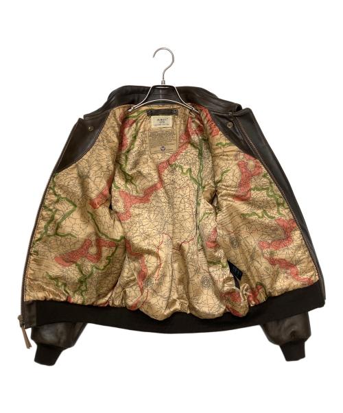 AVIREX（アヴィレックス）AVIREX (アヴィレックス) A2フライトジャケット ダークブラウン サイズ:SIZE 38の古着・服飾アイテム