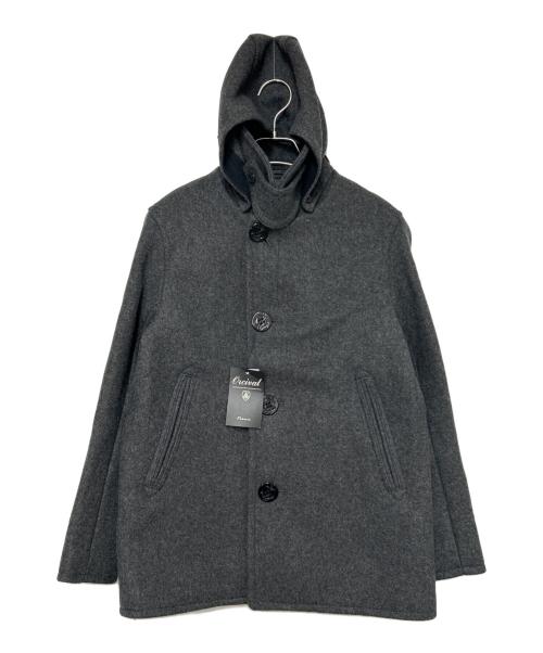 ORCIVAL（オーシバル）ORCIVAL (オーシバル) フード付きメルトンシングルピーコート グレー サイズ:SIZE 1（S) 未使用品の古着・服飾アイテム