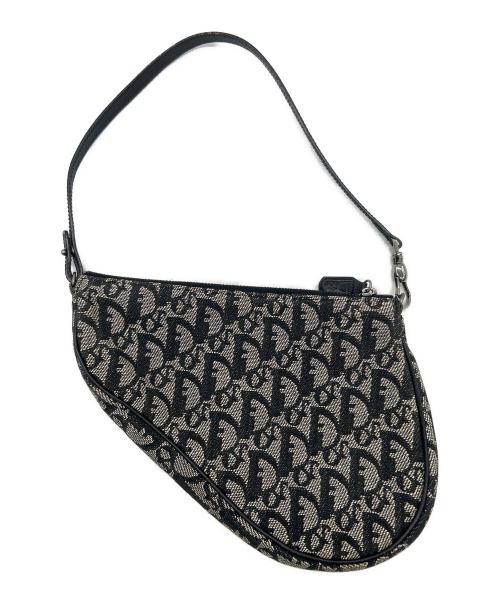 Christian Dior（クリスチャン ディオール）Christian Dior (クリスチャン ディオール) サドルバッグ アイボリー×ブラックの古着・服飾アイテム