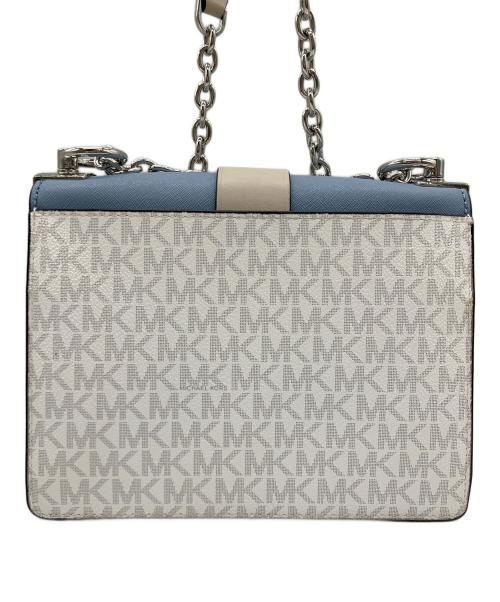 MICHAEL KORS（マイケル・コース）MICHAEL KORS (マイケル・コース) ショルダーバッグ ホワイト×ブルーの古着・服飾アイテム