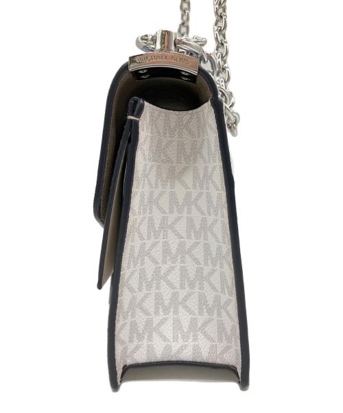 MICHAEL KORS（マイケル・コース）MICHAEL KORS (マイケル・コース) ショルダーバッグ ホワイト×ブルーの古着・服飾アイテム