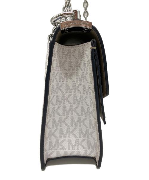 MICHAEL KORS（マイケル・コース）MICHAEL KORS (マイケル・コース) ショルダーバッグ ホワイト×ブルーの古着・服飾アイテム