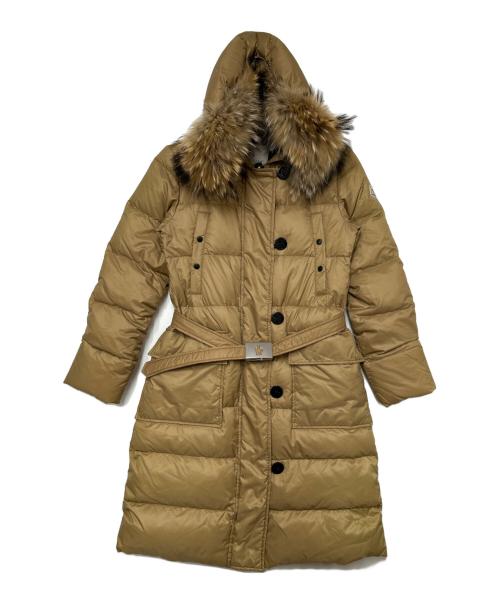 MONCLER（モンクレール）MONCLER (モンクレール) ベルト付きダウンコート カーキ サイズ:SIZE 0(XS)の古着・服飾アイテム