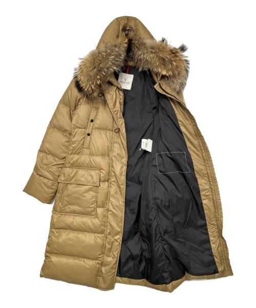 MONCLER（モンクレール）MONCLER (モンクレール) ベルト付きダウンコート カーキ サイズ:SIZE 0(XS)の古着・服飾アイテム