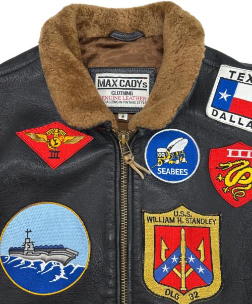 MAX CADYs（マックス・ケイディ）MAX CADYs (マックス・ケイディ) G-1レザージャケット ブラウン サイズ:SIZE Mの古着・服飾アイテム