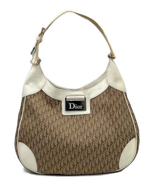 Christian Dior（クリスチャン ディオール）Christian Dior (クリスチャン ディオール) ショルダーバッグ ブラウン×ホワイトの古着・服飾アイテム