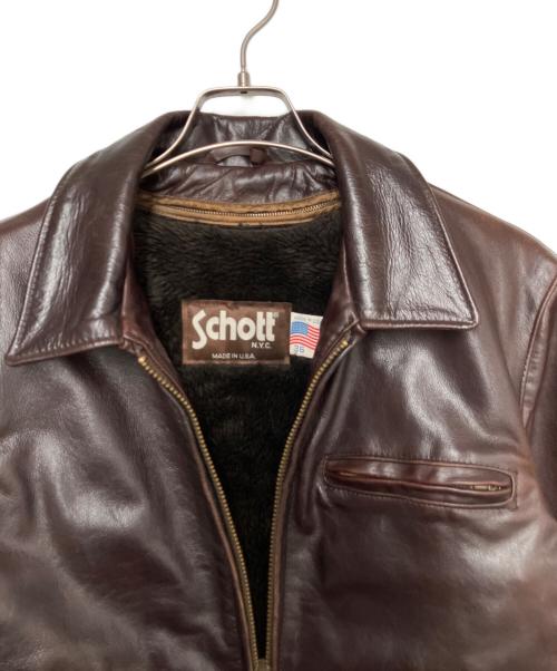 SCHOTT BROS.（ショット）SCHOTT BROS. (ショットブロス) レザージャケット ブラウン サイズ:SIZE 36の古着・服飾アイテム