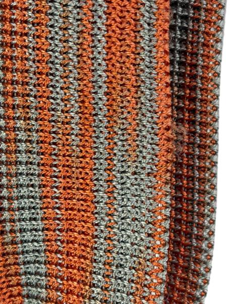 missoni（ミッソーニ）MISSONI (ミッソーニ) プリーツカーディガン ブルー×オレンジ サイズ:SIZE Freeの古着・服飾アイテム
