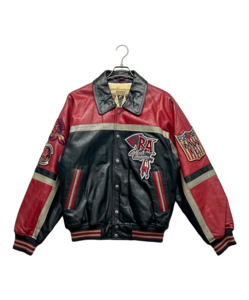 AVIREX（アヴィレックス）AVIREX (アヴィレックス) ライダースジャケット レッド×ネイビー サイズ:SIZE Sの古着・服飾アイテム