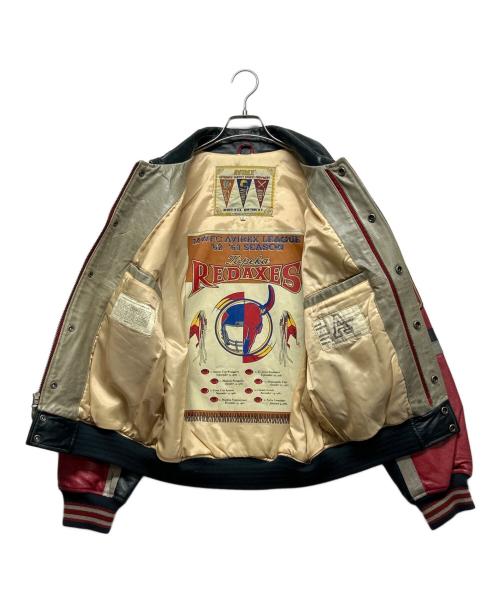 AVIREX（アヴィレックス）AVIREX (アヴィレックス) ライダースジャケット レッド×ネイビー サイズ:SIZE Sの古着・服飾アイテム