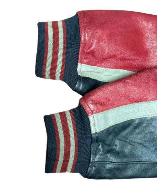 AVIREX（アヴィレックス）AVIREX (アヴィレックス) ライダースジャケット レッド×ネイビー サイズ:SIZE Sの古着・服飾アイテム