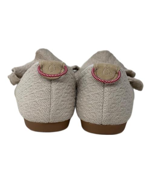 offen（オッフェン）Offen (オッフェン) フリル付フラットシューズ ベージュ サイズ:SIZE 23cmの古着・服飾アイテム