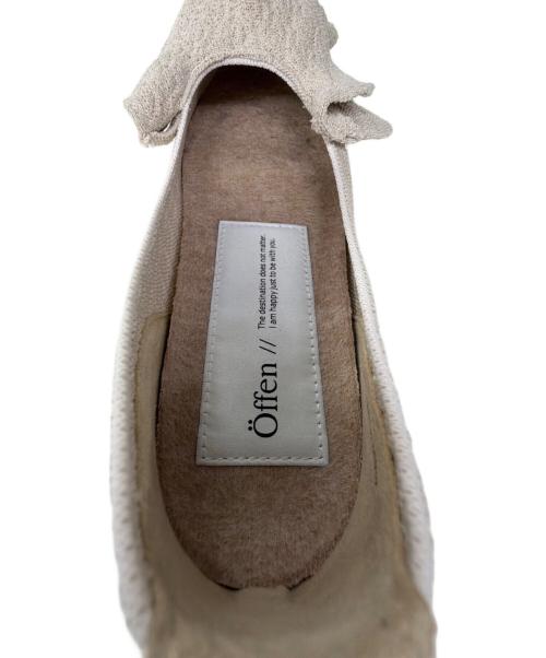 offen（オッフェン）Offen (オッフェン) フリル付フラットシューズ ベージュ サイズ:SIZE 23cmの古着・服飾アイテム
