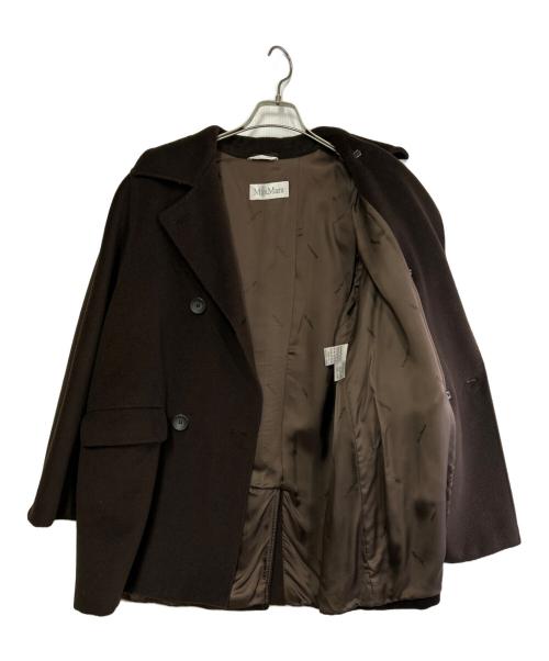 MaxMara（マックスマーラ）MaxMara (マックスマーラ) ウールカシミヤハーフコート ブラウン サイズ:SIZE 40（M)の古着・服飾アイテム