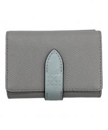 russet（ラシット）の古着「レザーベルトハーフウォレット」｜グレー×ブルー