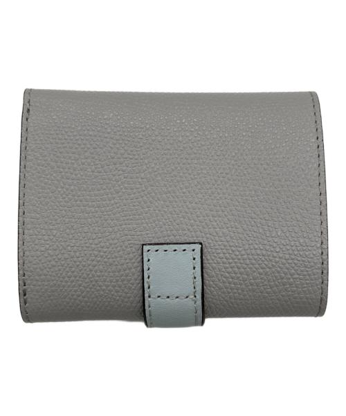 russet（ラシット）russet (ラシット) レザーベルトハーフウォレット グレー×ブルーの古着・服飾アイテム