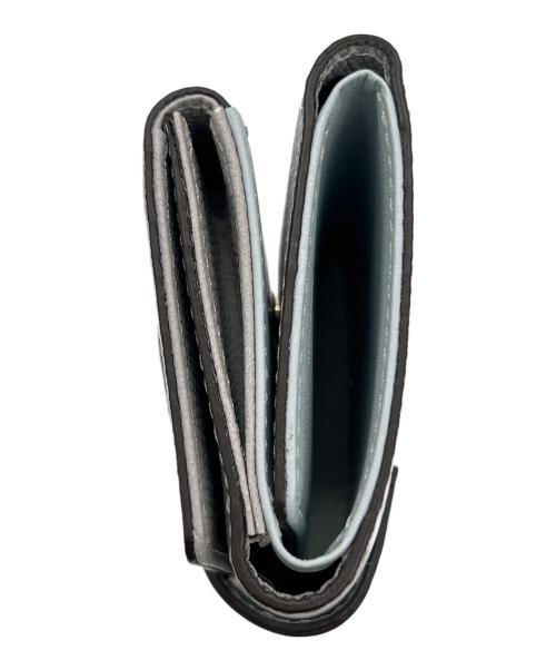 russet（ラシット）russet (ラシット) レザーベルトハーフウォレット グレー×ブルーの古着・服飾アイテム