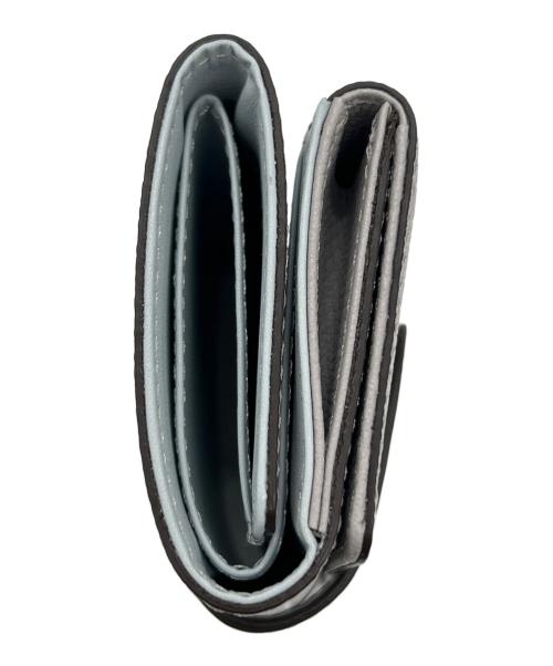 russet（ラシット）russet (ラシット) レザーベルトハーフウォレット グレー×ブルーの古着・服飾アイテム