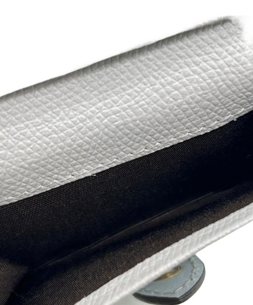 russet（ラシット）russet (ラシット) レザーベルトハーフウォレット グレー×ブルーの古着・服飾アイテム