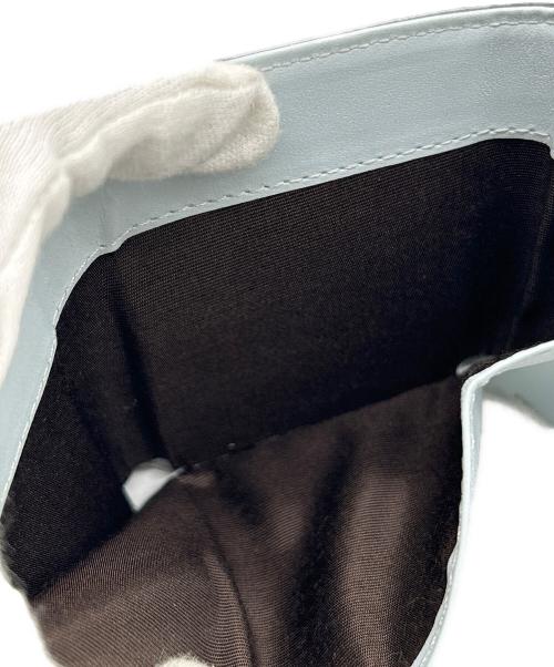 russet（ラシット）russet (ラシット) レザーベルトハーフウォレット グレー×ブルーの古着・服飾アイテム