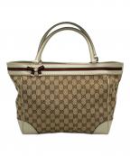 GUCCIグッチ）の古着「トートバッグ」｜アイボリー×ブラウン