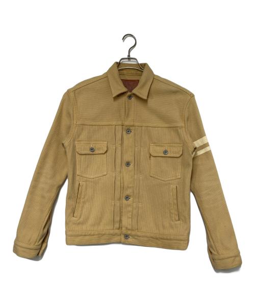 MOMOTARO JEANS（桃太郎ジーンズ）MOMOTARO JEANS (桃太郎ジーンズ) 出陣お茶染め刺し子ジャケット カーキ サイズ:SIZE 40（M)の古着・服飾アイテム