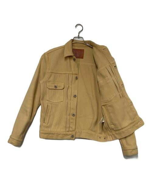MOMOTARO JEANS（桃太郎ジーンズ）MOMOTARO JEANS (桃太郎ジーンズ) 出陣お茶染め刺し子ジャケット カーキ サイズ:SIZE 40（M)の古着・服飾アイテム