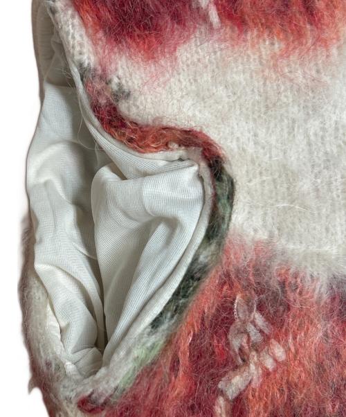 Ameri（アメリ）Ameri (アメリ) 厚手カーディガン ホワイト×レッド サイズ:SIZE Free 未使用品の古着・服飾アイテム