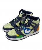 NIKEナイキ）の古着「ハイカットスニーカー」｜ネイビー×グリーン