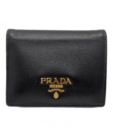 PRADA（プラダ）の古着「2つ折り財布」｜ブラック×ピンク