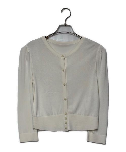 FOXEY NEWYORK（フォクシーニューヨーク）FOXEY NEWYORK (フォクシーニューヨーク) 薄手カーディガン アイボリー サイズ:SIZE Mの古着・服飾アイテム