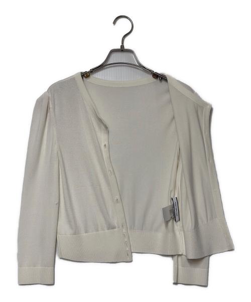 FOXEY NEWYORK（フォクシーニューヨーク）FOXEY NEWYORK (フォクシーニューヨーク) 薄手カーディガン アイボリー サイズ:SIZE Mの古着・服飾アイテム
