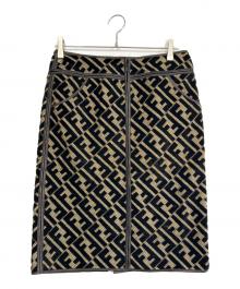 FENDI（フェンディ）の古着「ロングスカート」｜ブラック×ブラウン