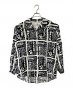 SASQUATCHfabrix.サスクワッチファブリックス）の古着「長袖シャツ」｜ブラック×ホワイト