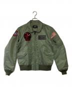 AVIREXアヴィレックス）の古着「フライトジャケット」｜カーキ
