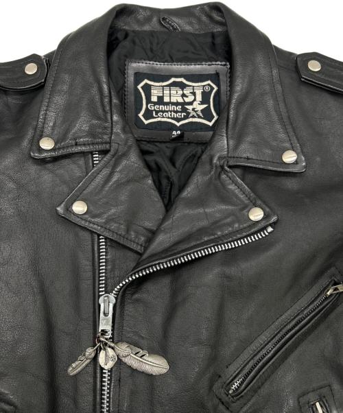 FIRST（ファースト）FIRST (ファースト) レザーライダースジャケット ブラック サイズ:SIZE Lの古着・服飾アイテム