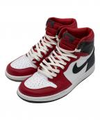 NIKEナイキ）の古着「ハイカットスニーカー」｜レッド×ホワイト