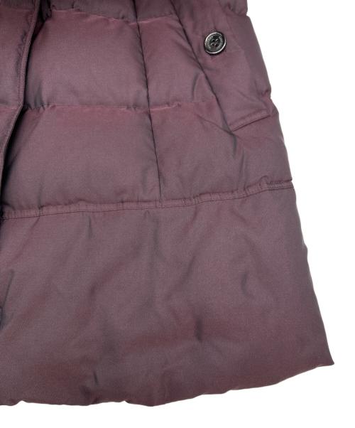 BURBERRY LONDON（バーバリーロンドン）BURBERRY LONDON (バーバリーロンドン) ラクーンファー付きダウンコート パープル サイズ:SIZE 40（M）の古着・服飾アイテム